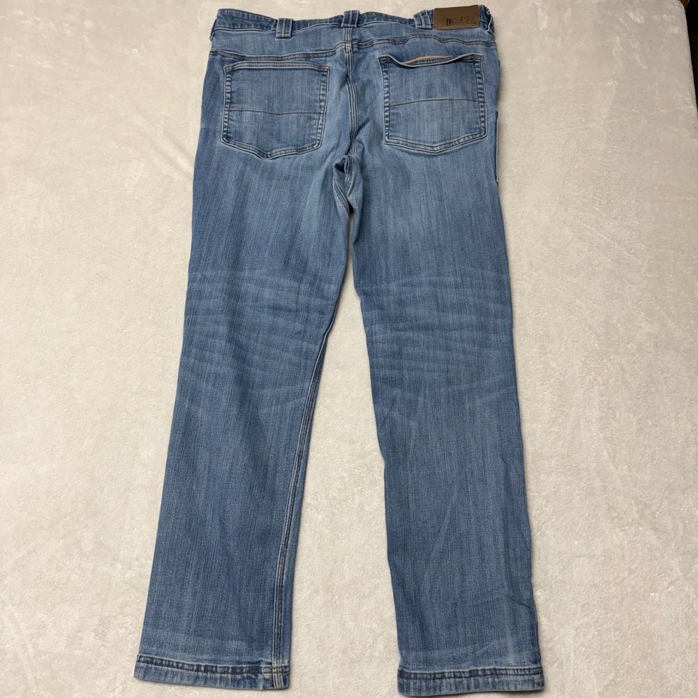 Duluth Trading Co Ballroom Double Flex Slim Fit Jeans Blue 38x32 Light Wash Mens - Picture 11 of 14